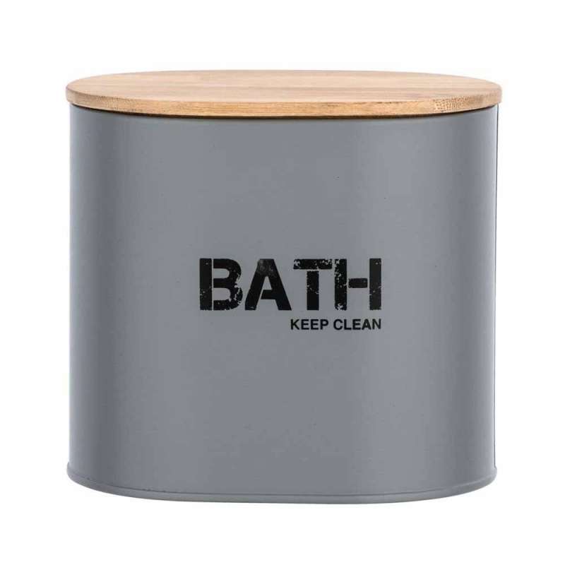 Wenk Gara Grey Bathroom Storage Box with Lid