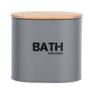 Wenk Gara Grey Bathroom Storage Box with Lid
