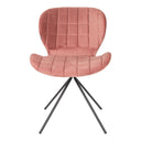 OMG Dining Chair with Black Metal Legs – Modern Upholstered Accent Chair for Dining Room &amp; Office