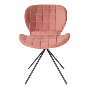 OMG Dining Chair with Black Metal Legs – Modern Upholstered Accent Chair for Dining Room &amp; Office