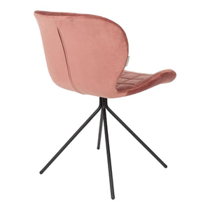 OMG Dining Chair with Black Metal Legs – Modern Upholstered Accent Chair for Dining Room &amp; Office