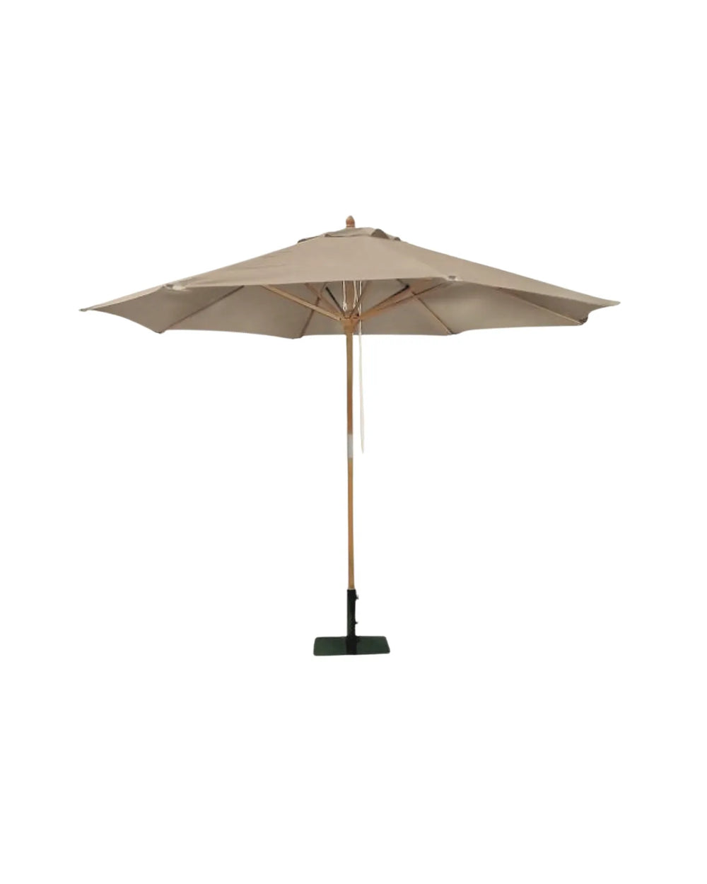 Wooden Parasol Taupe Color 3x3m