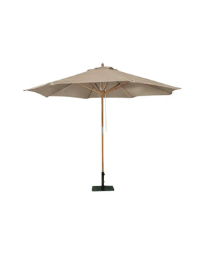 Wooden Parasol Taupe Color 3x3m