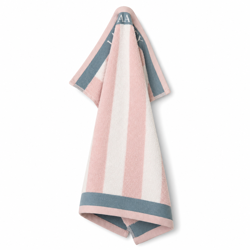 Laura Ashley Kitchen Towel - Blush Vertical Stripes
