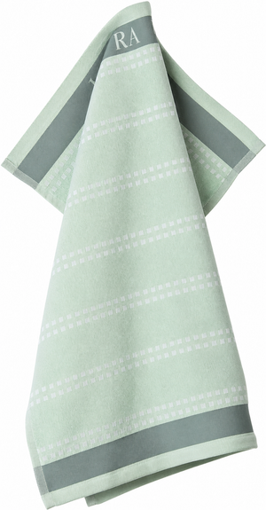Laura Ashley Kitchen Towel - Terry Mint Horizontal Dotted Stripes