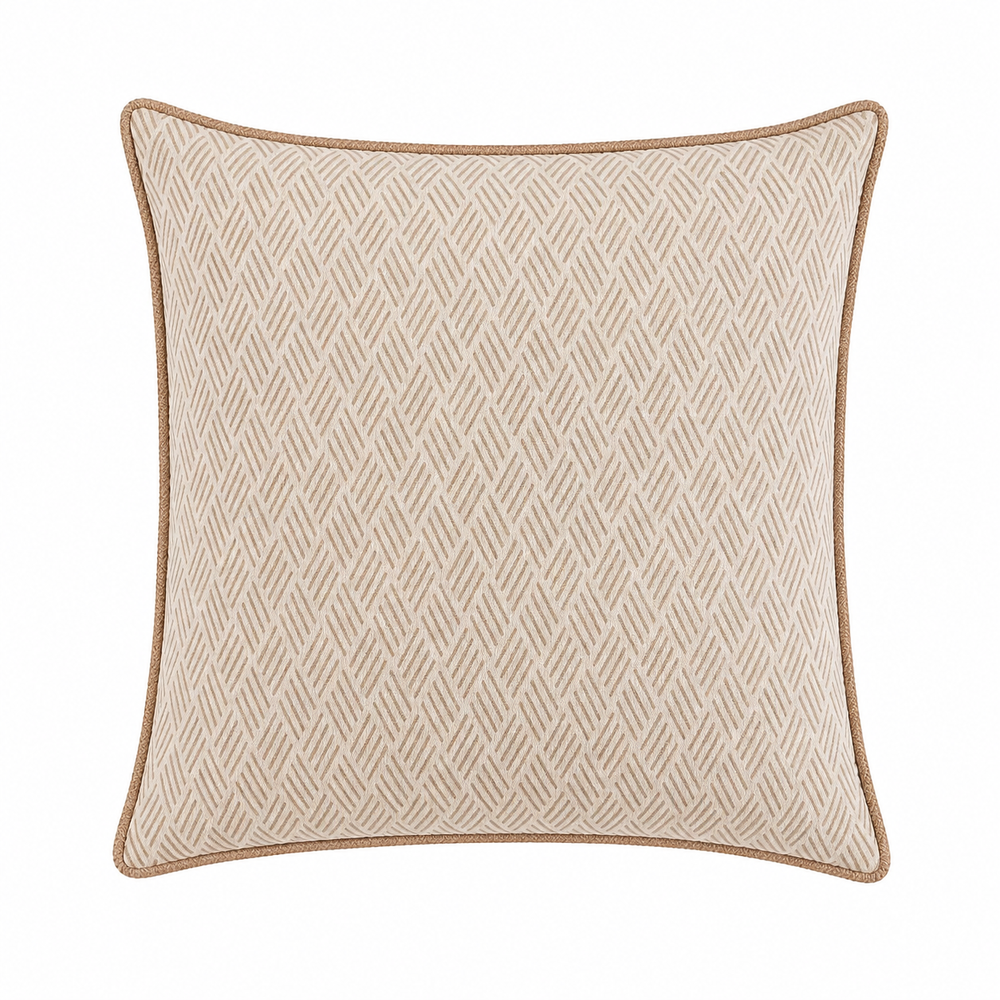 Tiseco Home Studio Cushion - Jacquard Weave - Beige