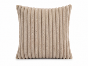 Tiseco Home Studio Cushion - Ribbed Plush Texture - Beige