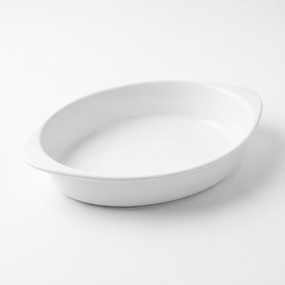 StrongHold White Oval Ceramic Baking Dish 37.5 cm