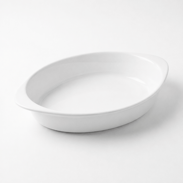 StrongHold White Oval Ceramic Baking Dish 37.5 cm