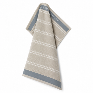 Laura Ashley Kitchen Towel - Cobblestone Horizontal Dotted Stripes