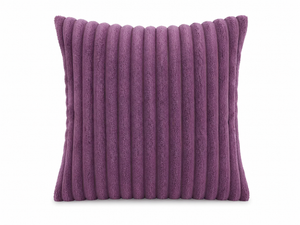 Tiseco Home Studio Cushion - Ribbed Plush Texture - Purple