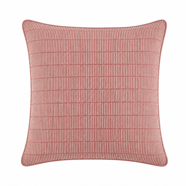 Tiseco Home Studio Cushion - Geometric Dash Pattern - Dusty Rose