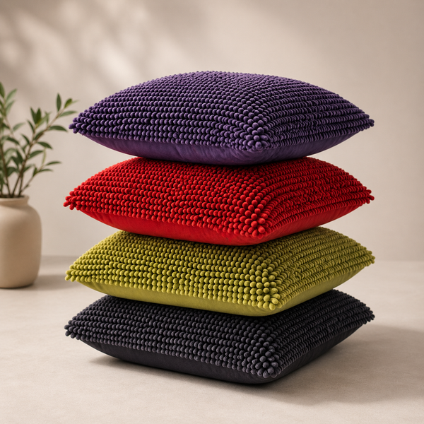 Tiseco Home Studio Cushion - Chenille Tufted Fabric - Green