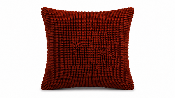 Tiseco Home Studio Cushion - Chenille Tufted Fabric - Red