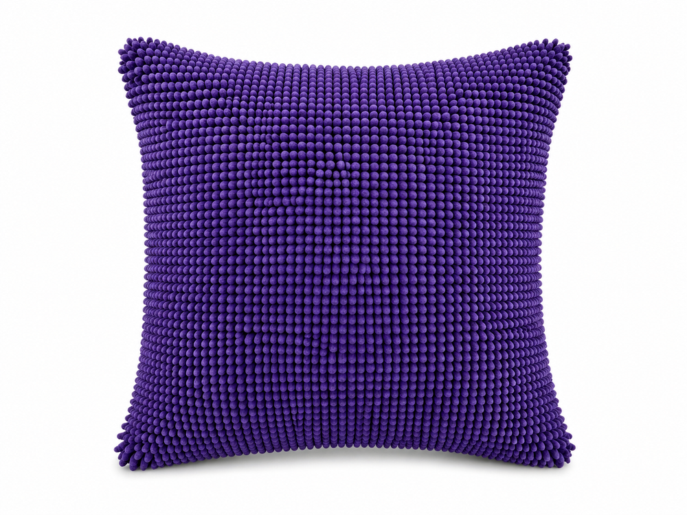 Tiseco Home Studio Cushion - Chenille Tufted Fabric - Purple