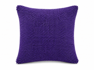 Tiseco Home Studio Cushion - Chenille Tufted Fabric - Purple
