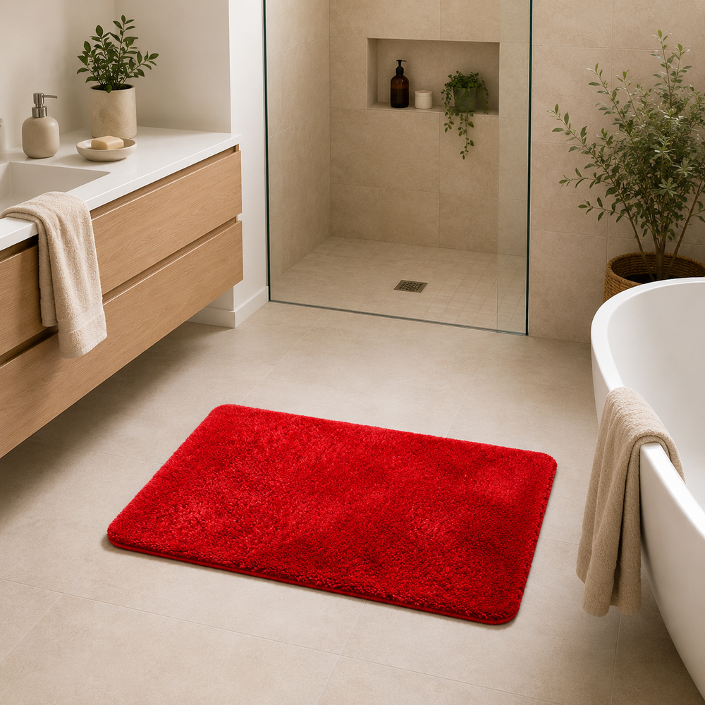 Spirella Red Bath Mat 40 x 60 cm