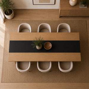 Leon Modern MDP with Scratch-Resistant Coating & Reversible Black Insert Dining Table