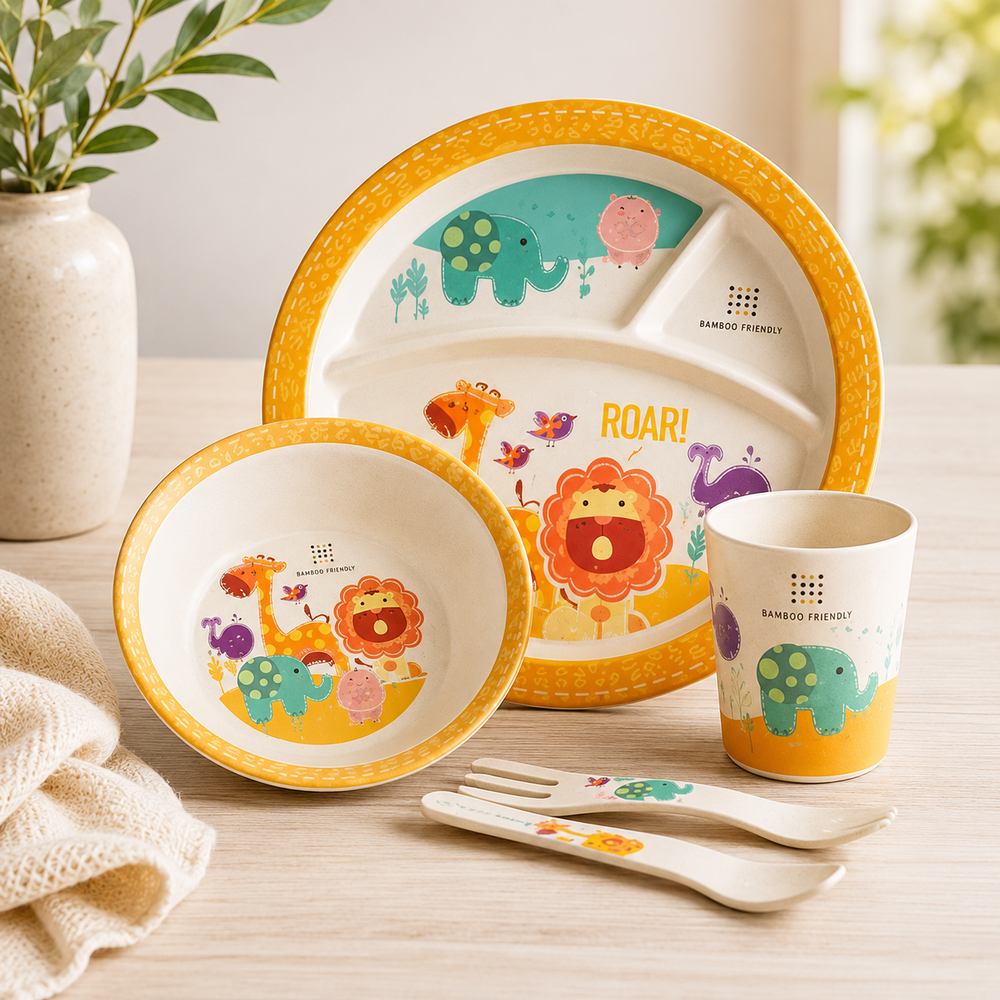 Marcus & Marcus Bamboo Fiber Kids Dinner Set