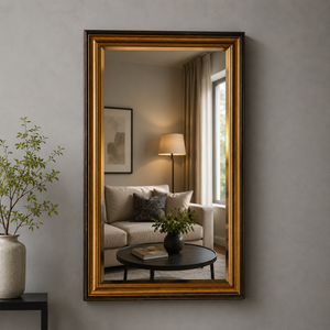 Micasa Classic Gold-Beveled Antique Gold Wall Mirror