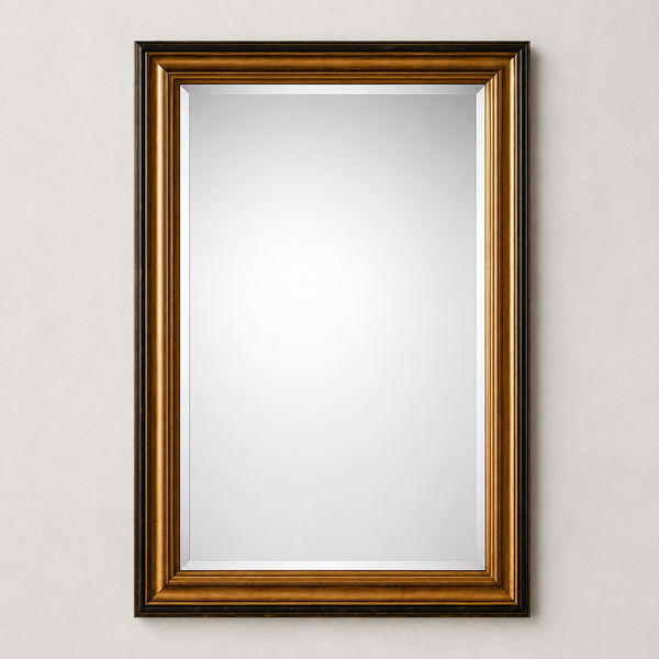 Micasa Classic Gold-Beveled Antique Gold Wall Mirror