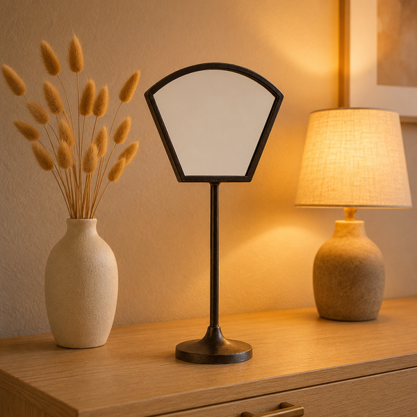 By-Boo Vanity-Two Metal & Glass Standing Mirror