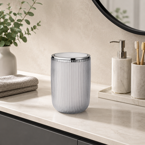Wenko Agropoli Compact Ribbed 2L Trash Bin With Swing Lid