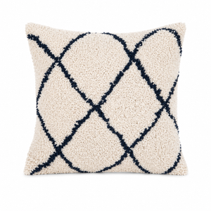 By-Boo Rox Cream & Navy Cushion