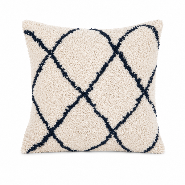 By-Boo Rox Cream & Navy Cushion