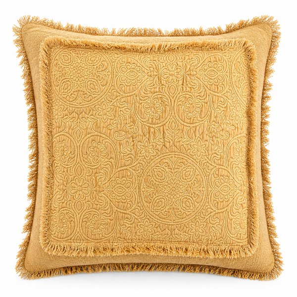 By-Boo Foil Decorative Cushion in Yellow