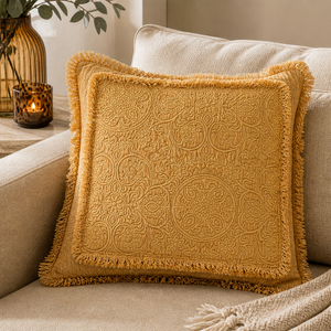 By-Boo Foil Decorative Cushion in Yellow