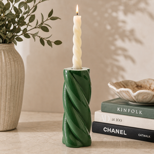 By-Boo Chuppa Ceramic Candle Holders in Green, Purple or Blue - 16 cm