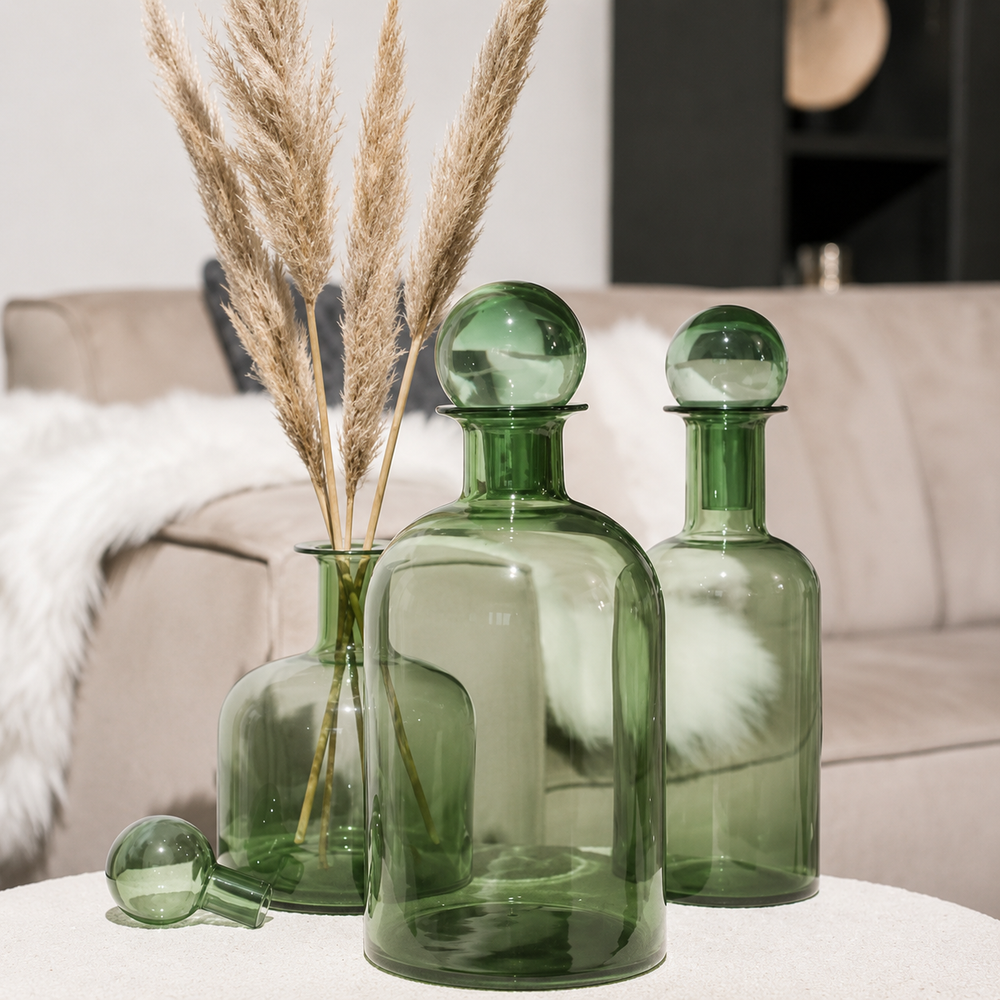 By-Boo Dio Green Vase/Carafe - Large, Medium & Small
