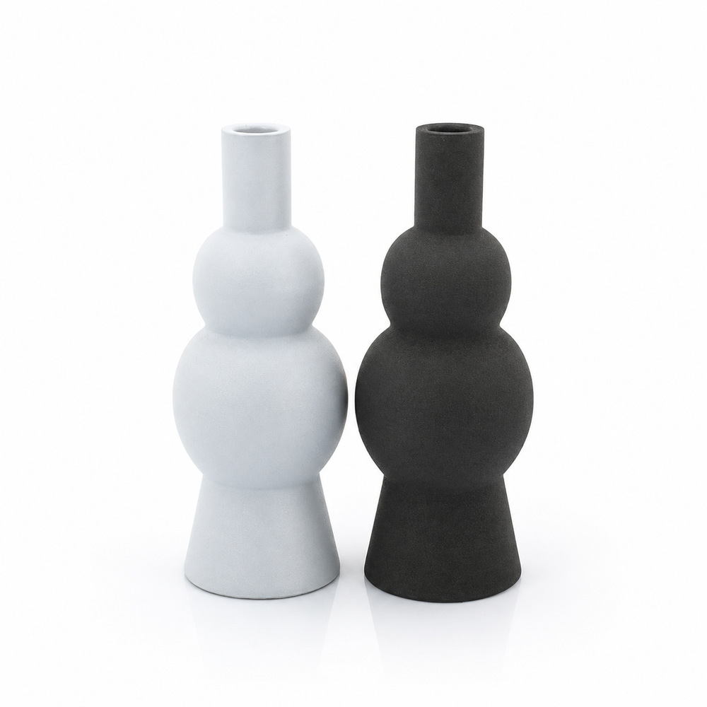 By-Boo Bold Candle Holder in Black or Light Blue