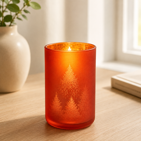 Danique Hurricane Light Red Christmas Vase / Candle Holder