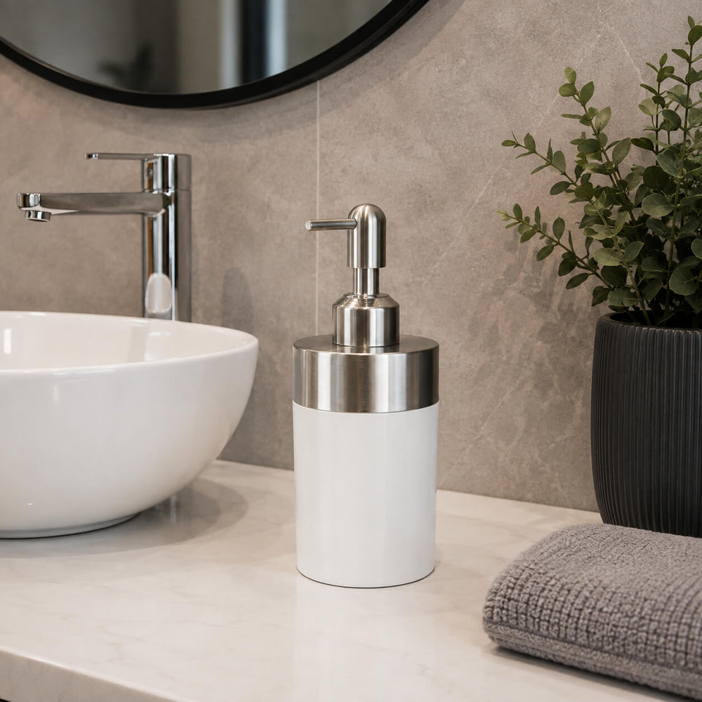 Diaqua White Ceramic Soap Dispenser – 300 ml