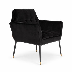 Dutch Bone Kate Armchair – Black Velvet & Brass