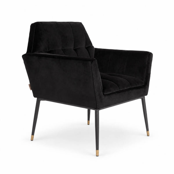 Dutch Bone Kate Armchair – Black Velvet & Brass
