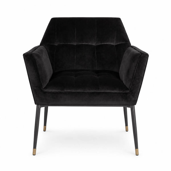 Dutch Bone Kate Armchair – Black Velvet & Brass