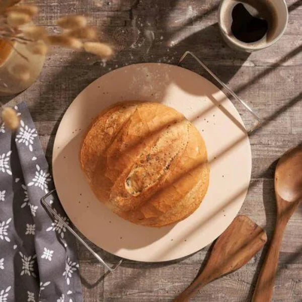 Ceramic Round Baking Stone with Rack by Zyliss