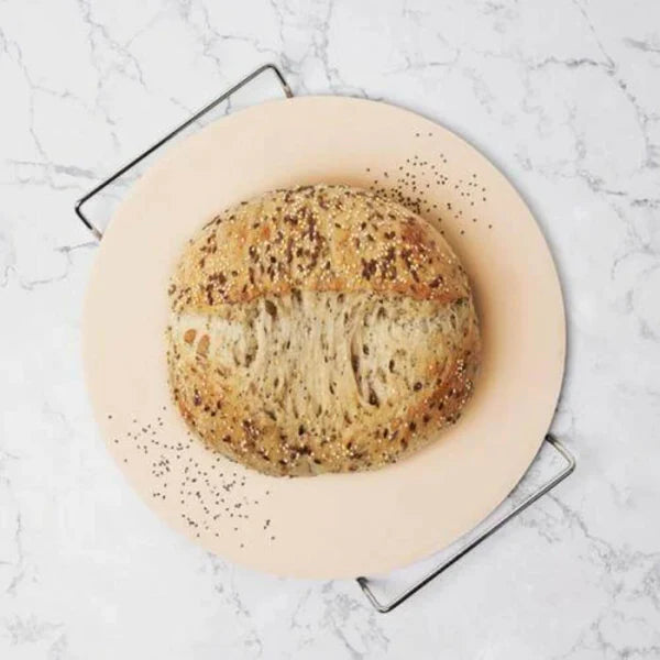 Ceramic Round Baking Stone with Rack by Zyliss