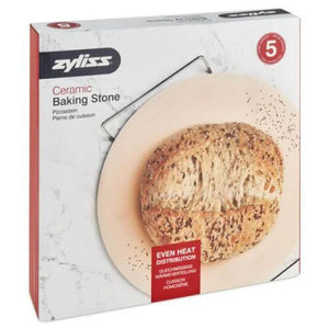 Ceramic Round Baking Stone with Rack by Zyliss