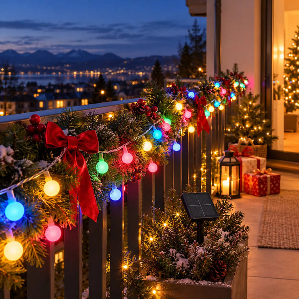 Home Solar Multicolor LED String Lights – 100 LEDs – 10 m