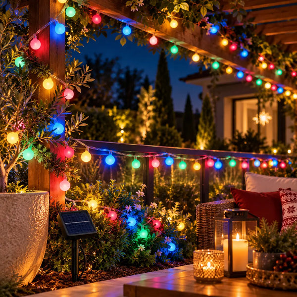Home Solar Multicolor LED String Lights – 100 LEDs – 10 m