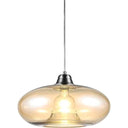 Nino Germany Amber-Toned/Grey Oval Glass Pendant Light