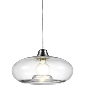 Nino Germany Amber-Toned Oval Glass Pendant Light