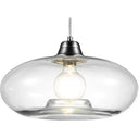 Nino Germany Amber-Toned/Grey Oval Glass Pendant Light