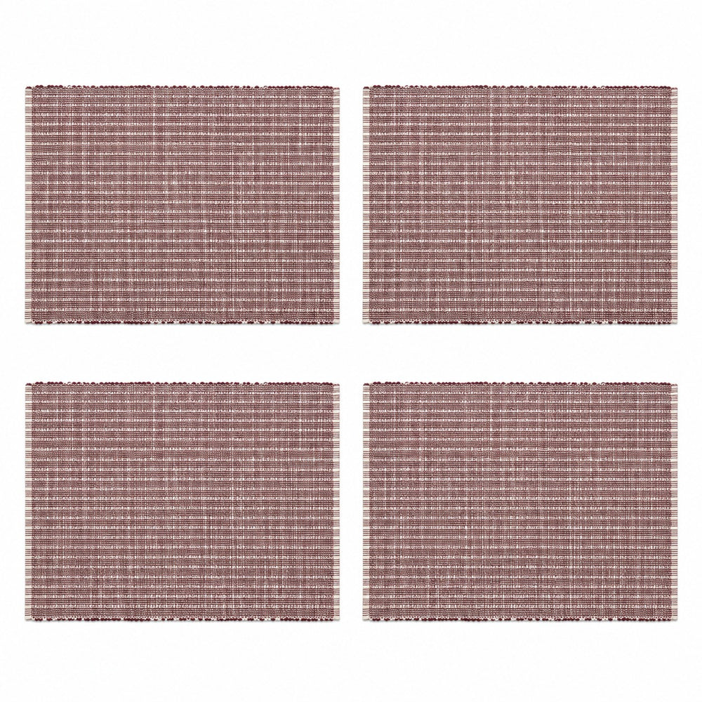 Enhance your dining table with the Globus Soupla Bordeaux placemat set. Includes 4 woven polypropylene placemats measuring 33 × 48 cm, perfect for protecting surfaces while adding a stylish touch to everyday and formal dining.