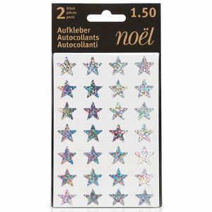 Migros Noël Holographic Christmas Star Stickers – 2 Sheets