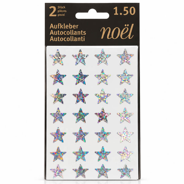 Migros Noël Holographic Christmas Star Stickers – 2 Sheets